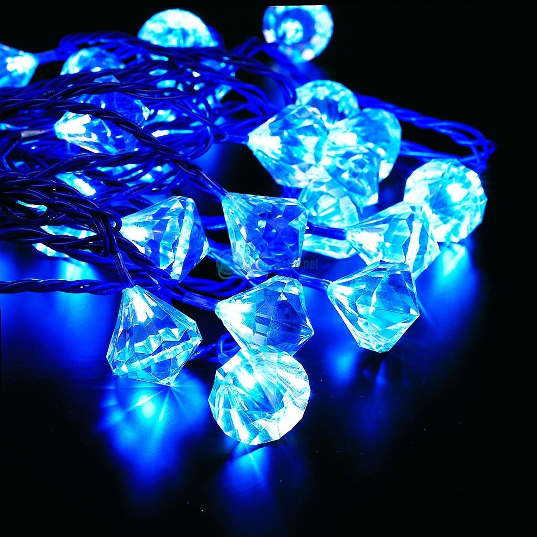 ULD-S0280-020/DTA BLUE IP20 DIAMONDS Гирлянда светодиодная «Бриллианты», с контроллером, 2,8м. 20 св